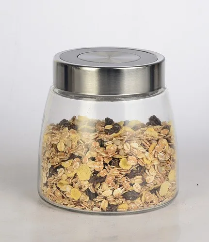 Glass Jar W/ Screw Top Metal Lid - 900ml/0.9L