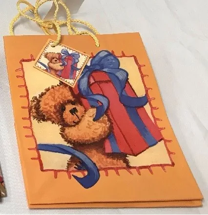 Gift Bag - Medium 9 3/4" L x 8" W - Teddy Bear