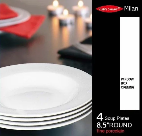 8.5" Rim Soup/Pasta Plate - 4 pk. - Porcelain