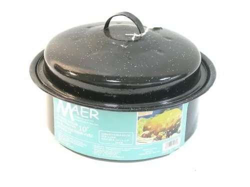 Enamel Round Roaster with Lid