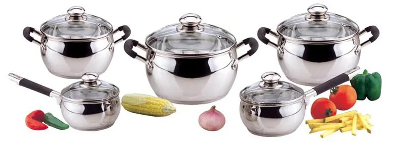 10 pc Cookware Set S/S-Apple Shape