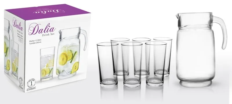 7 pc Beverage Set-Glass